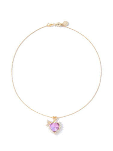 Sweet Little Angel Necklace - Lilac
