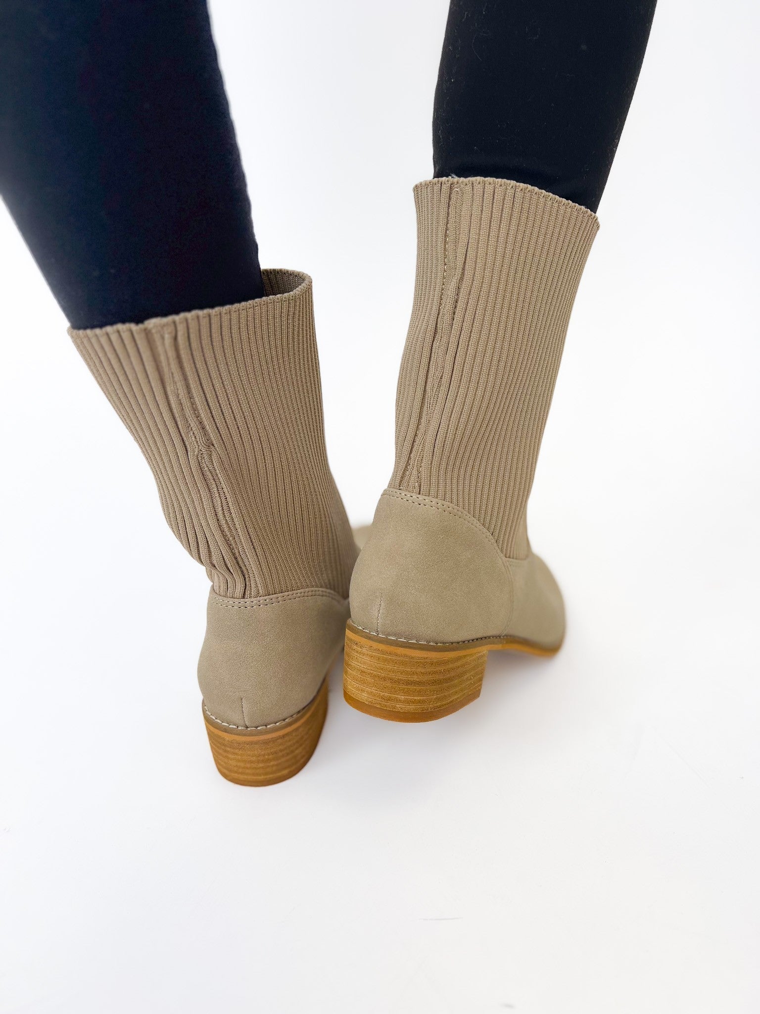 Ccocci Karen Knit Cuff Boots - Taupe