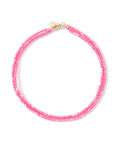 Neon Wave Necklace - Neon Pink