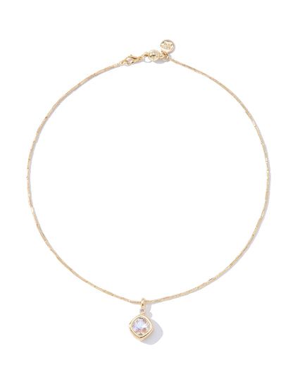 Never Forget Me Necklace - Gold