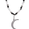 Night Moon Necklace - Black Night Gunmetal
