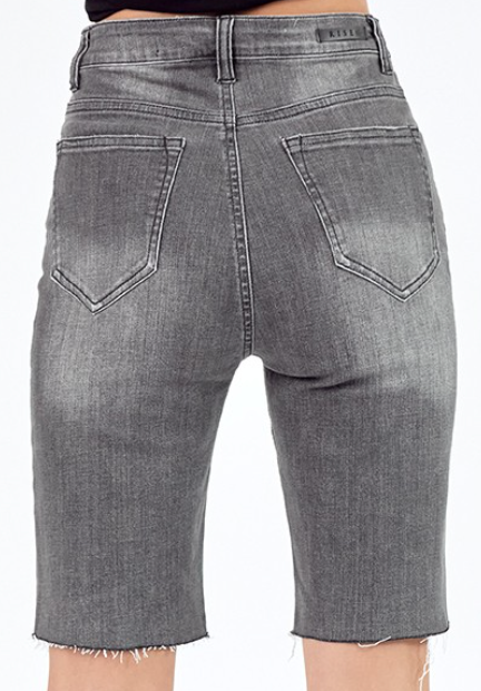 Risen High Rise Button Fly Bermuda Shorts