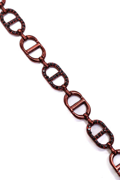 Blank Space Bracelet Small - Liquid Metallic Red Velvet