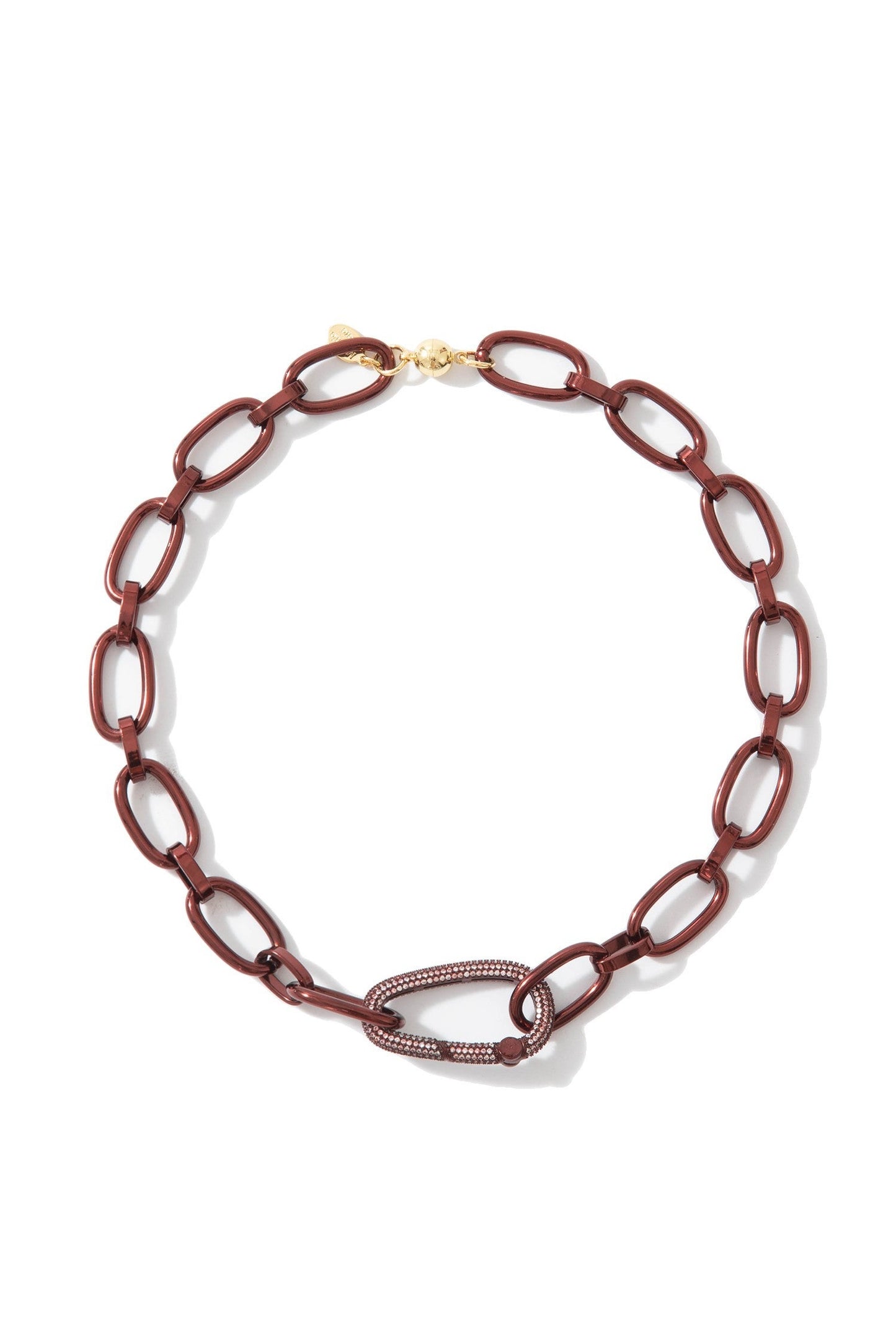 I Want It All Necklace - Liquid Metallic Red Velvet