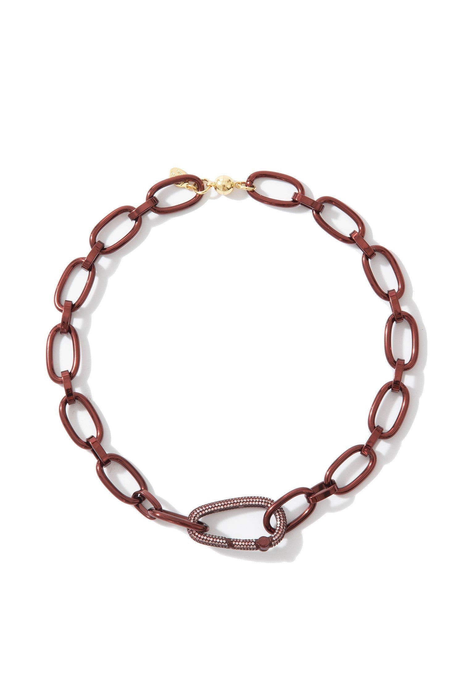 I Want It All Necklace - Liquid Metallic Red Velvet