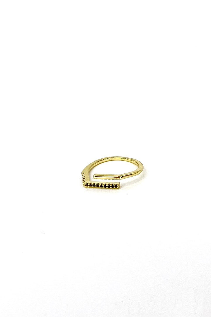 Raven Ring - Gold Black