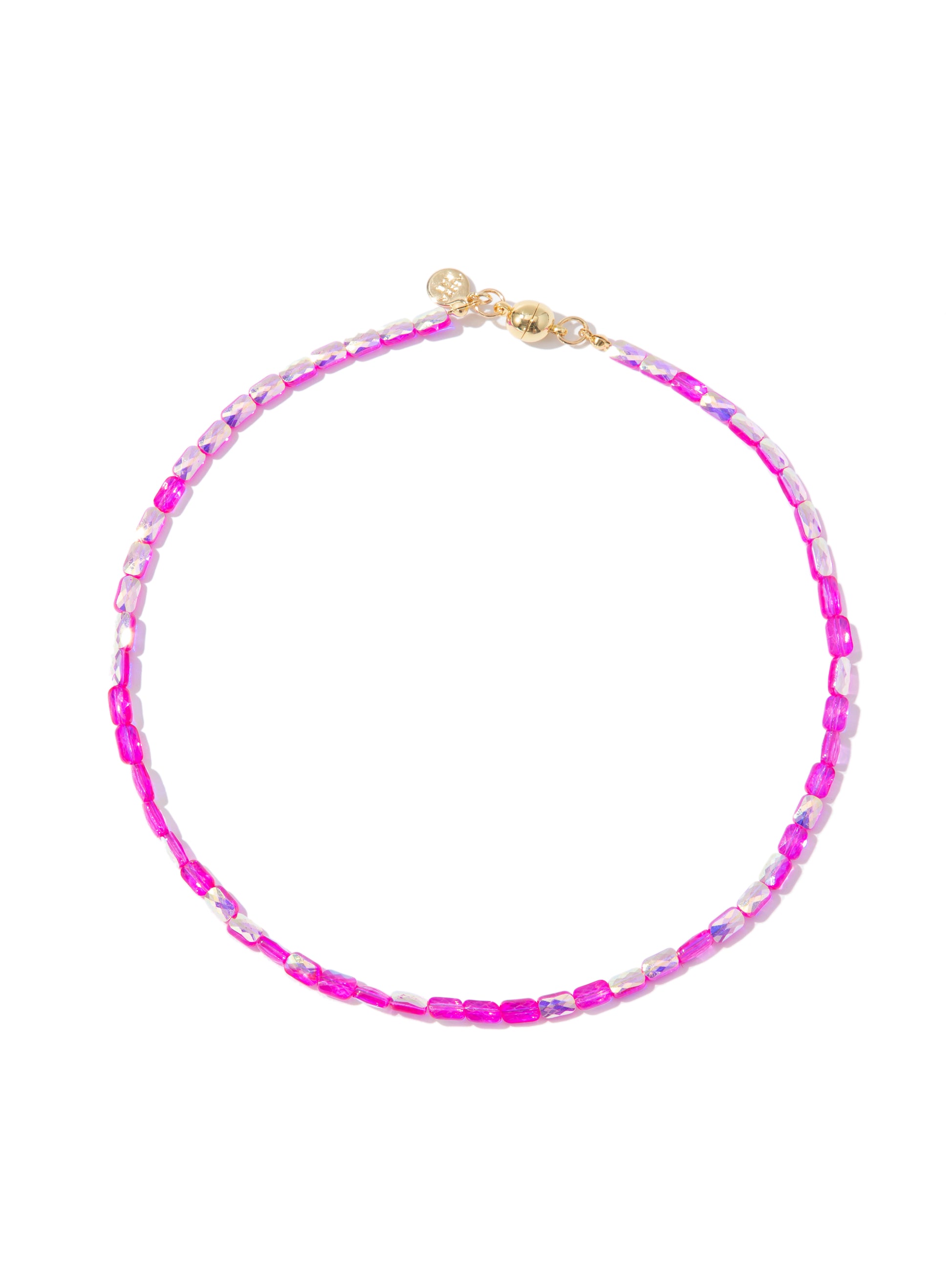One More Try Necklace - Fuchsia