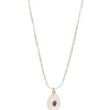 Opal Necklace - Liquid Metallic Pearl White Opal