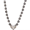 Opaline Love Necklace - Gunmetal