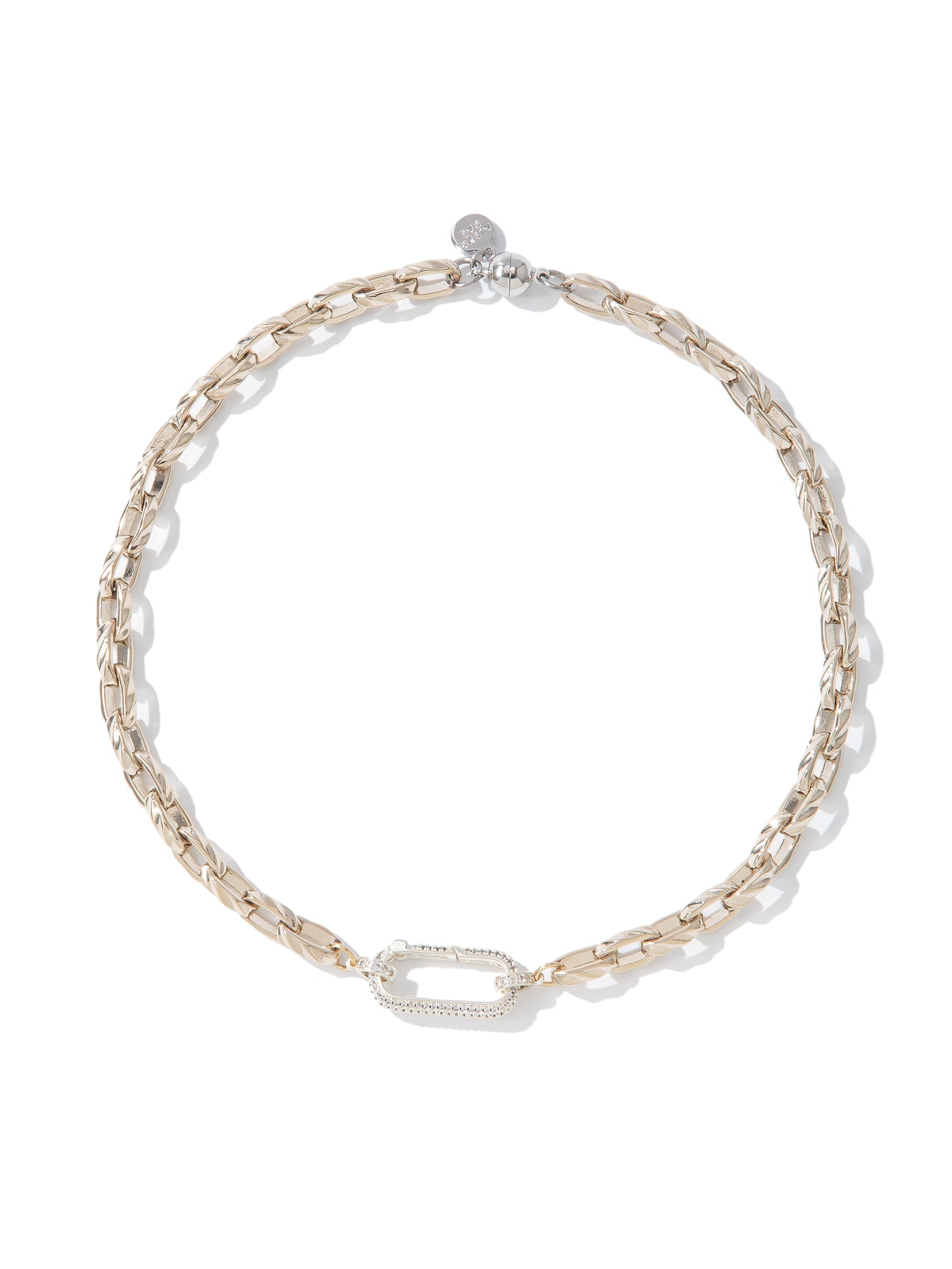 Ophelia Claire Necklace - Metallic Linen Pearl White