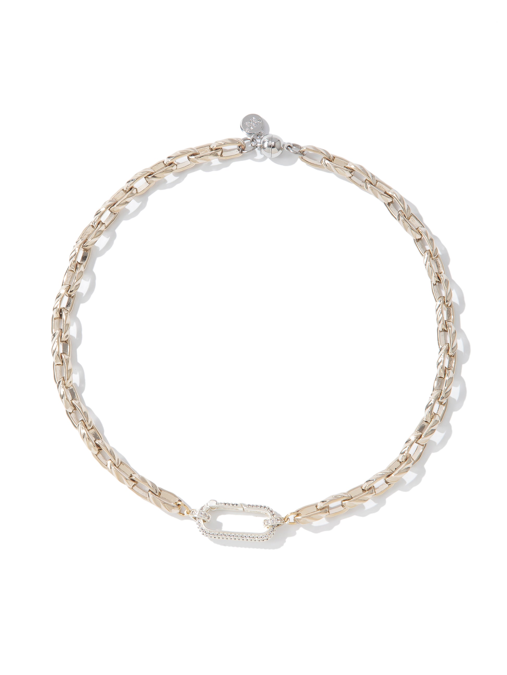 Ophelia Claire Necklace - Metallic Linen Pearl White