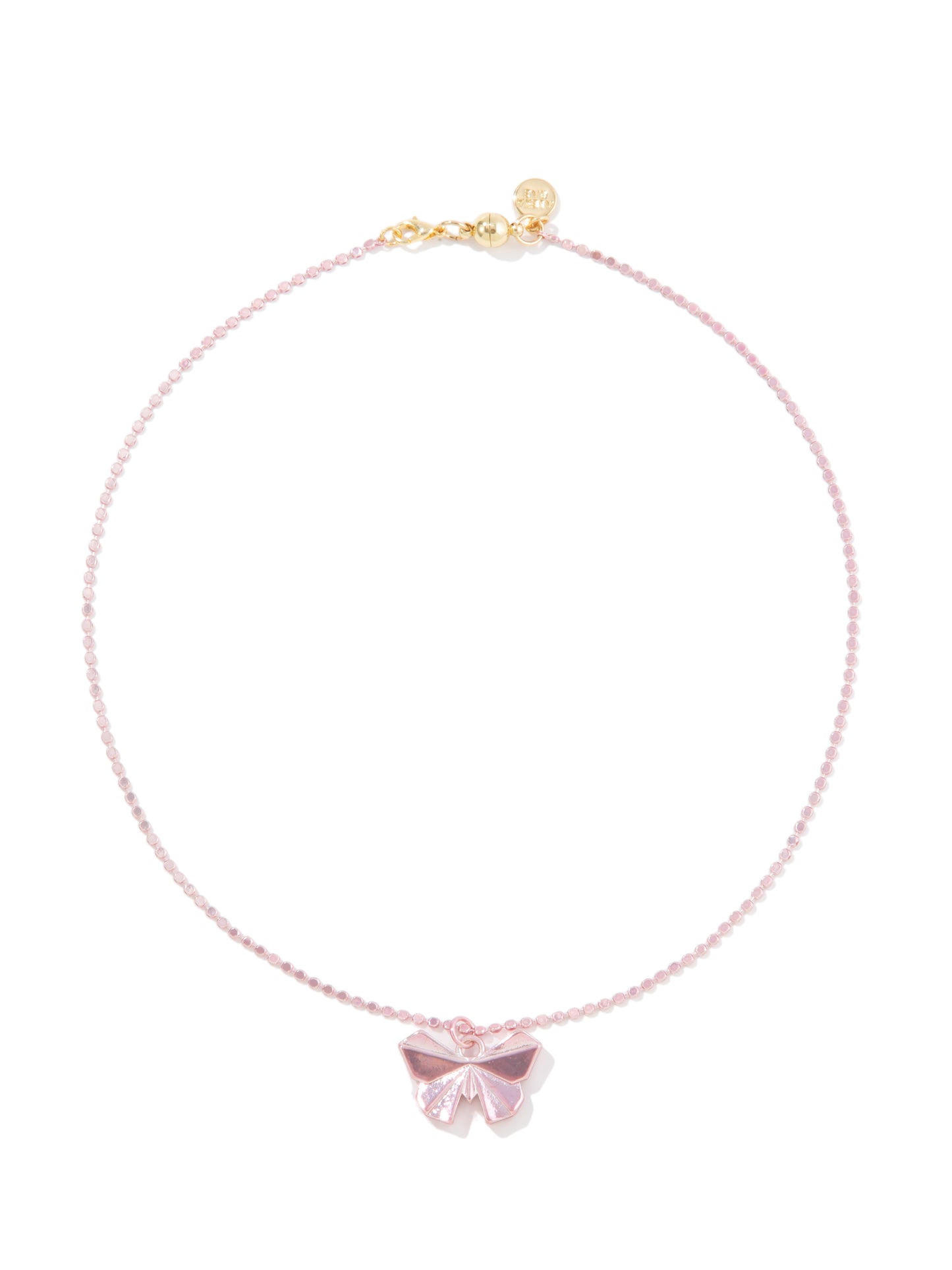Origami Butterfly Necklace - Metallic Pastel Lollipop