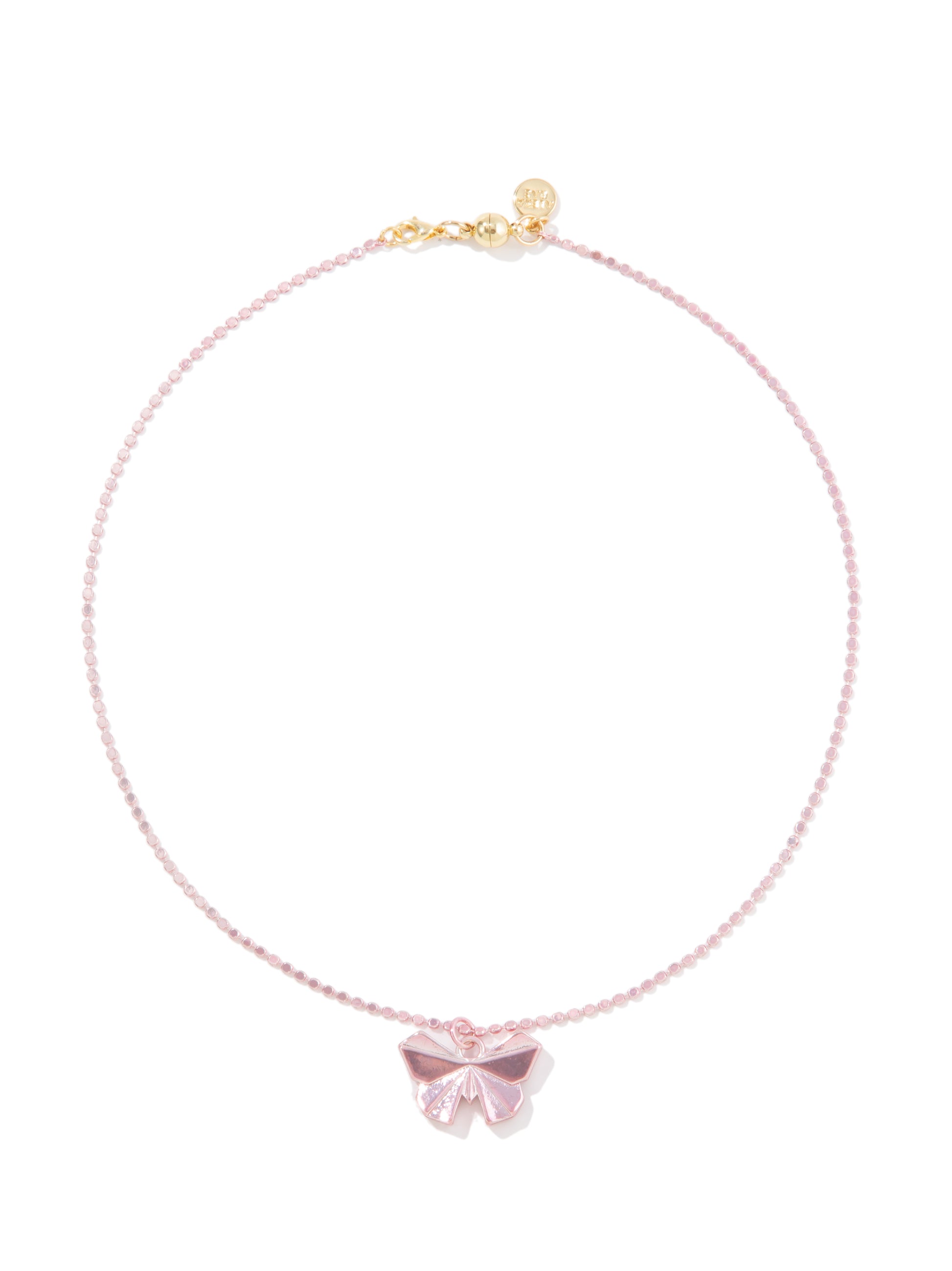 Origami Butterfly Necklace - Metallic Pastel Lollipop