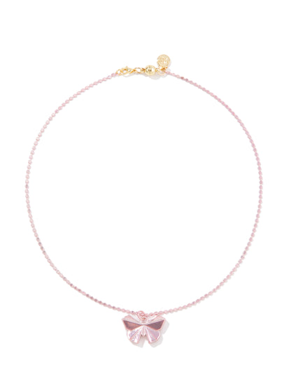 Origami Butterfly Necklace - Metallic Pastel Lollipop
