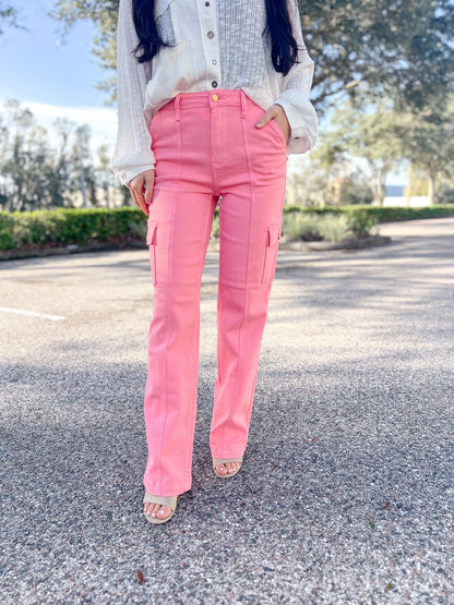 Judy Blue Candy Land High Rise Garment Dyed Straight Jeans *JB