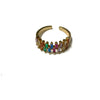 Multi-Colored Double Stone Ring