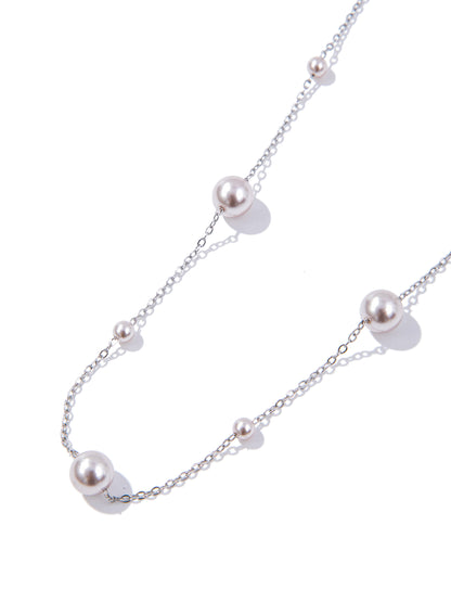 Pearly Aura Necklace - Silver Pixie Dust