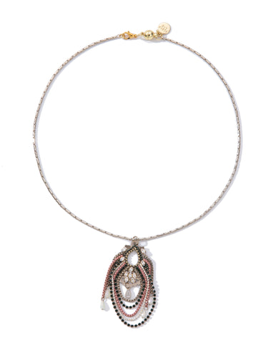 Petunia Necklace - Linen Bluebell