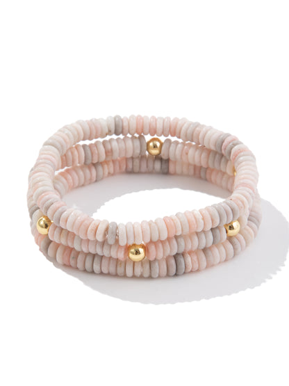 Pink Dessert Bracelet Set - Sand Petal