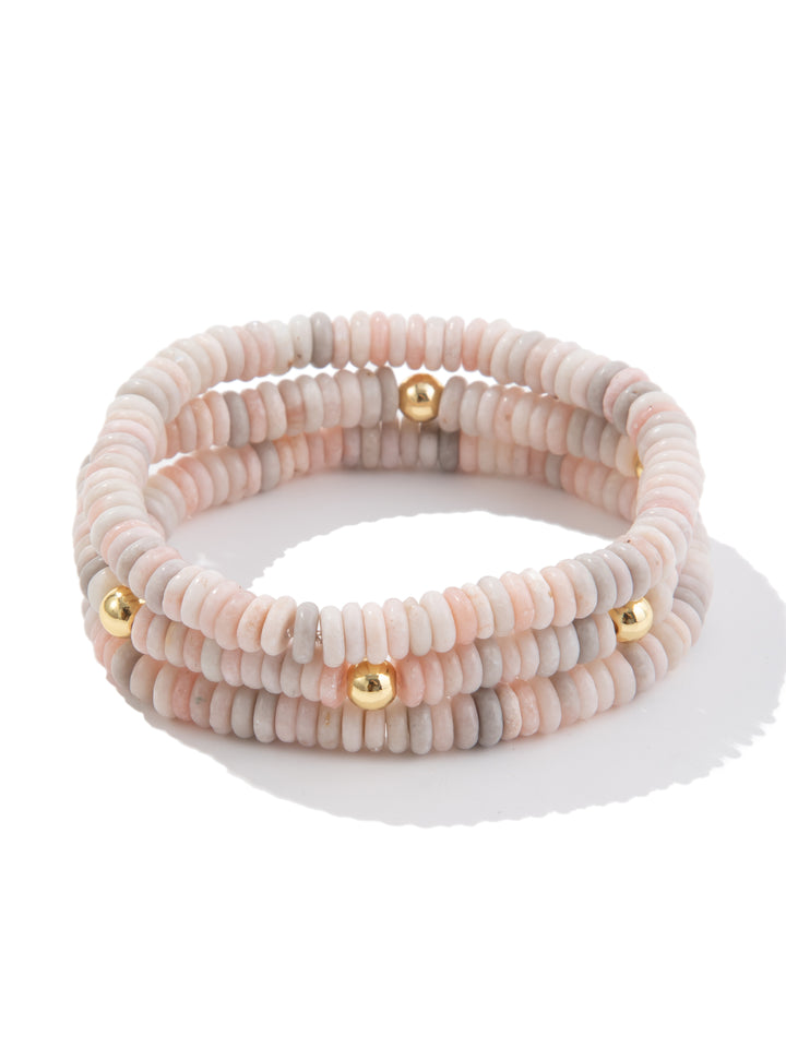 Pink Dessert Bracelet Set - Sand Petal