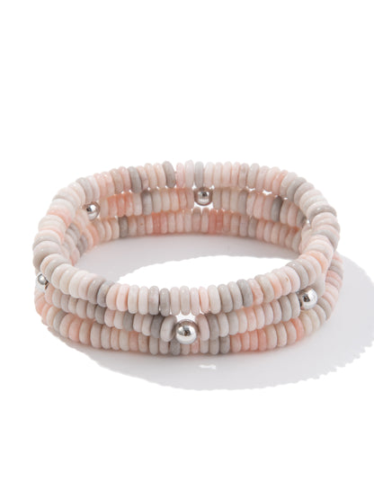 Pink Dessert Bracelet Set - Sand Petal