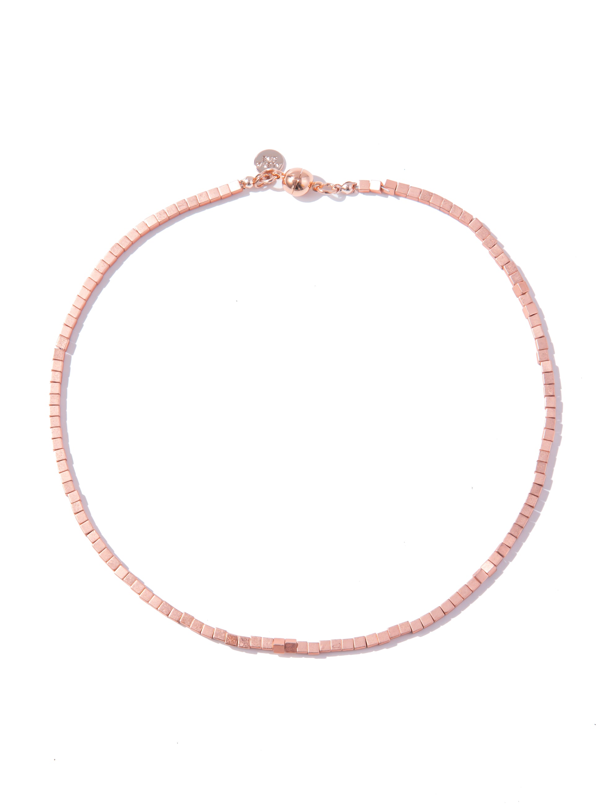 Pink Gravity Necklace - Matte Rose Gold