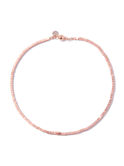 Pink Gravity Necklace - Matte Rose Gold