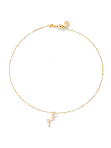 Pink Paradise Necklace - Gold Petal