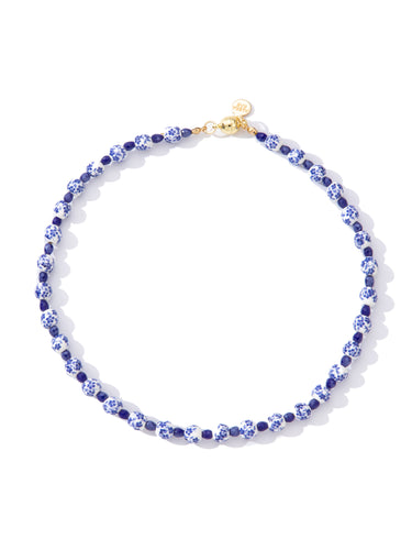 Plumeria Necklace - Cobalt
