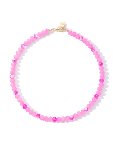 Pop Culture Necklace - Neon Pink