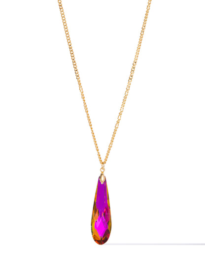 Potion Drop Necklace - Gold Orange