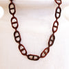 Blank Space Necklace - Liquid Metallic Red Velvet