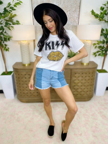 Split The Difference Denim Shorts