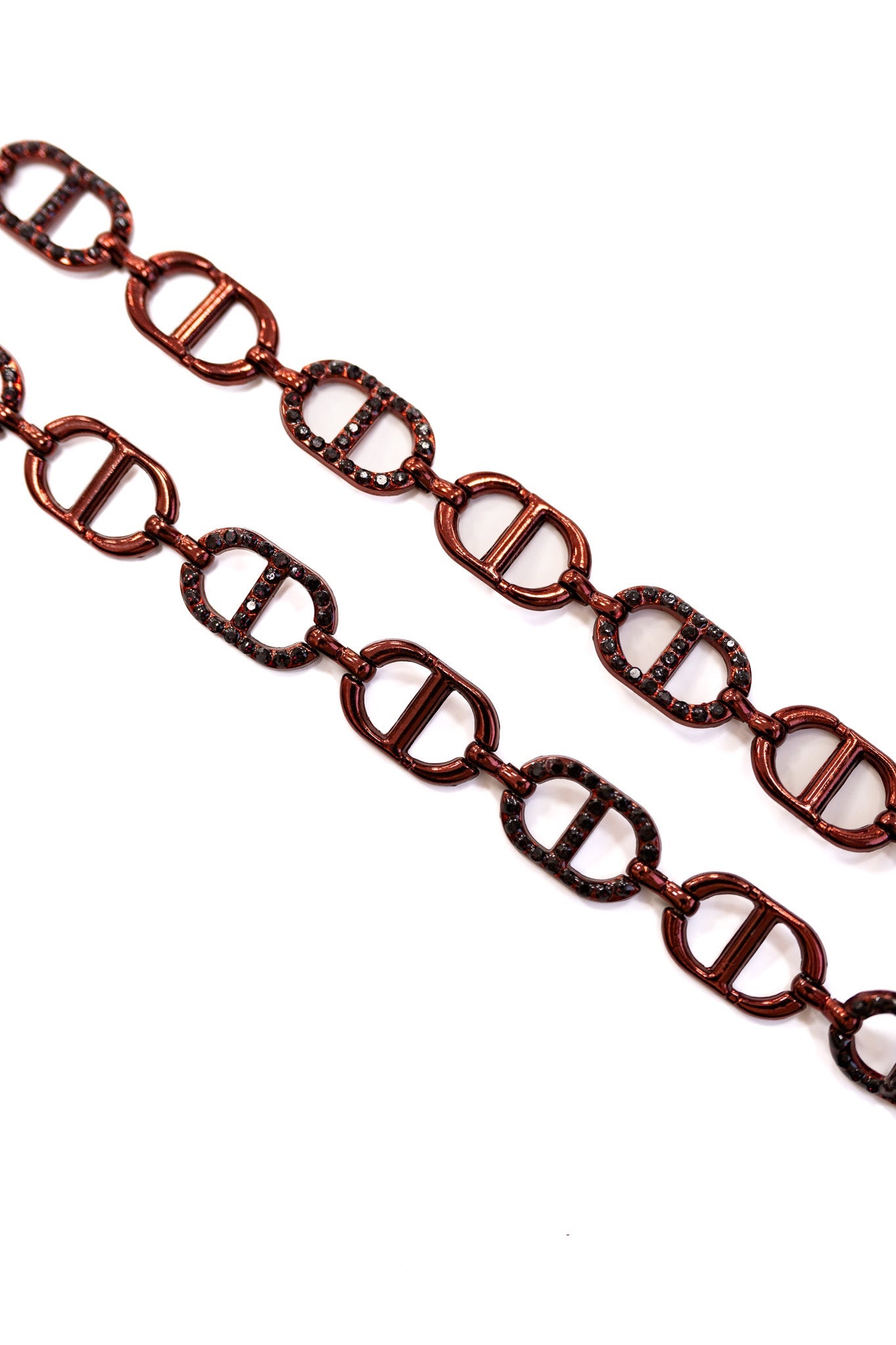 Blank Space Necklace - Liquid Metallic Red Velvet