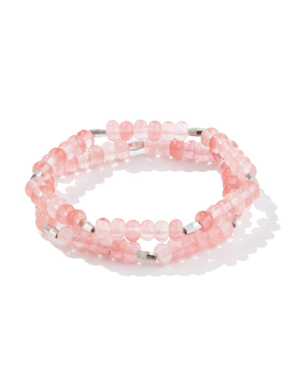 Rosy Bracelet Set - Rose