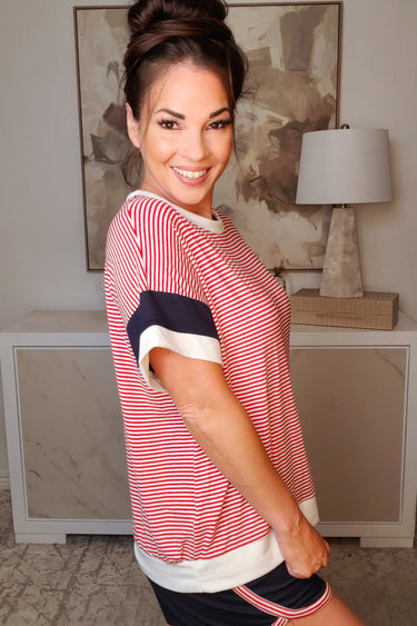 America Stripes Top