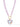 Crystal Heart Necklace - Berry Cream