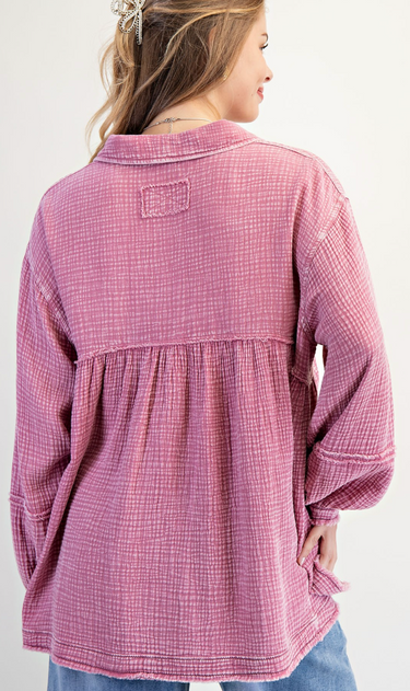 All The Buzz Button Down Top - 2 Colors!