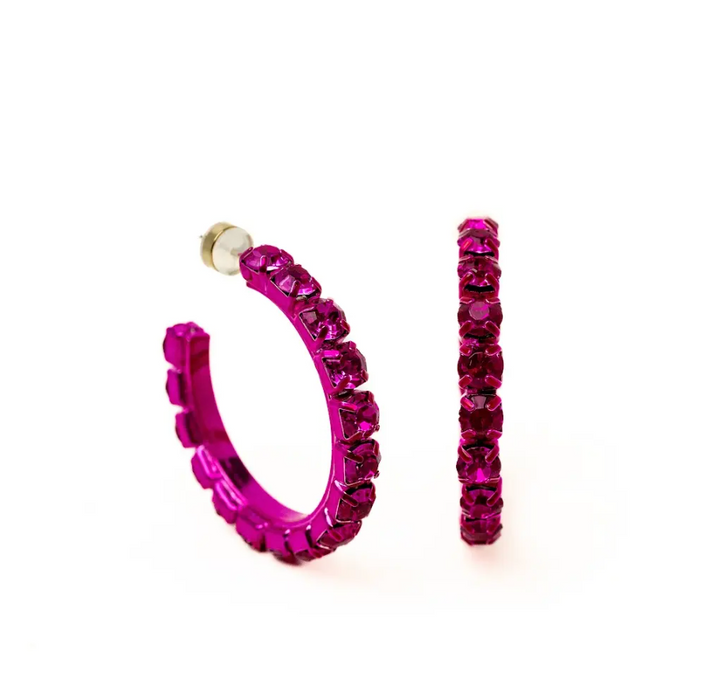 Ava Earrings Large - BAR Babe Pink