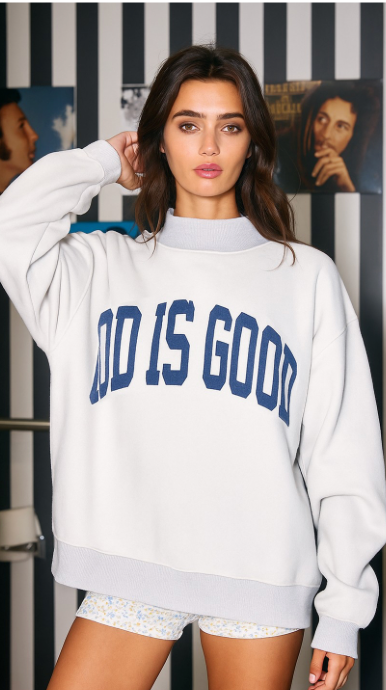 Jesus & God Is Good Reversible Sweatshirt