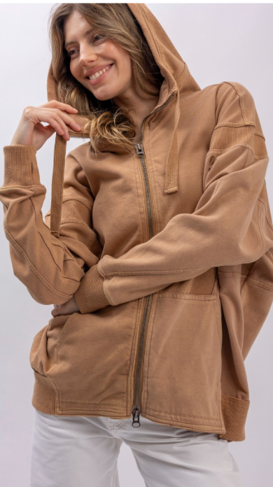 Take A Moment Hooded Jacket - 2 Colors!