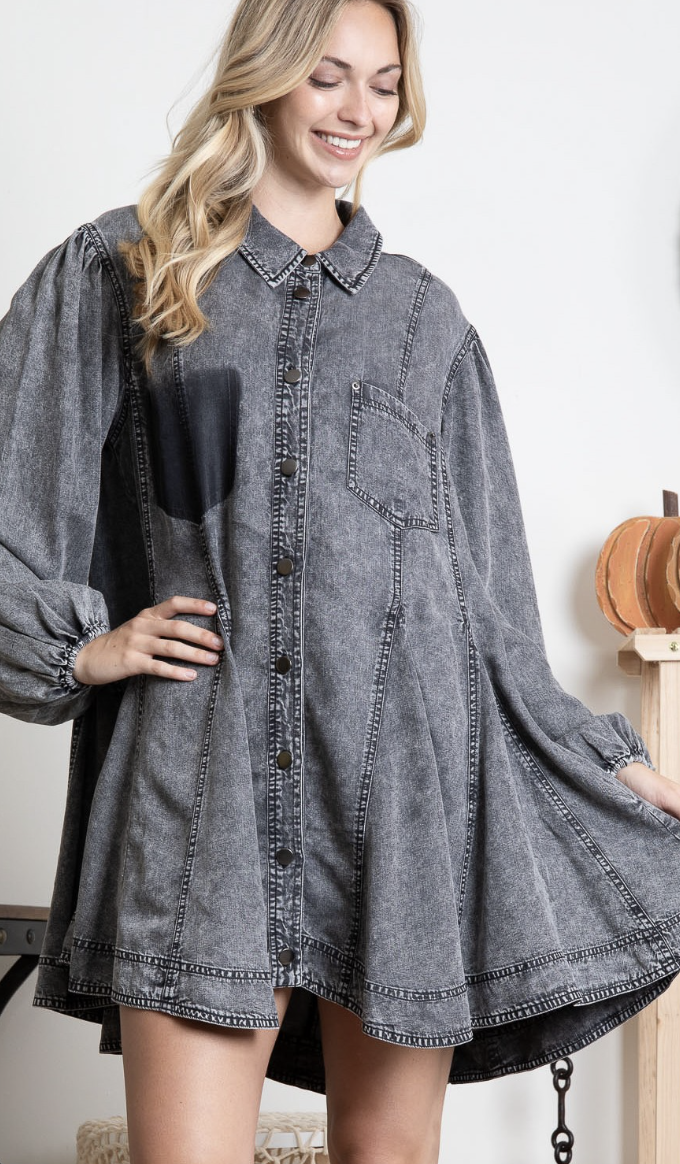 Call It Like You See It Denim Dress