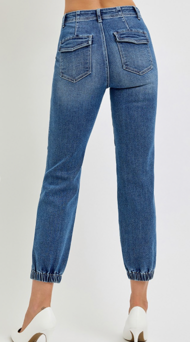 Array You In My Arms By Risen - High Rise Relaxed Ankle Jogger Jeans - Medium