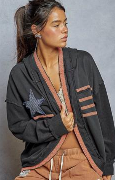 American Woman Hooded Cardigan