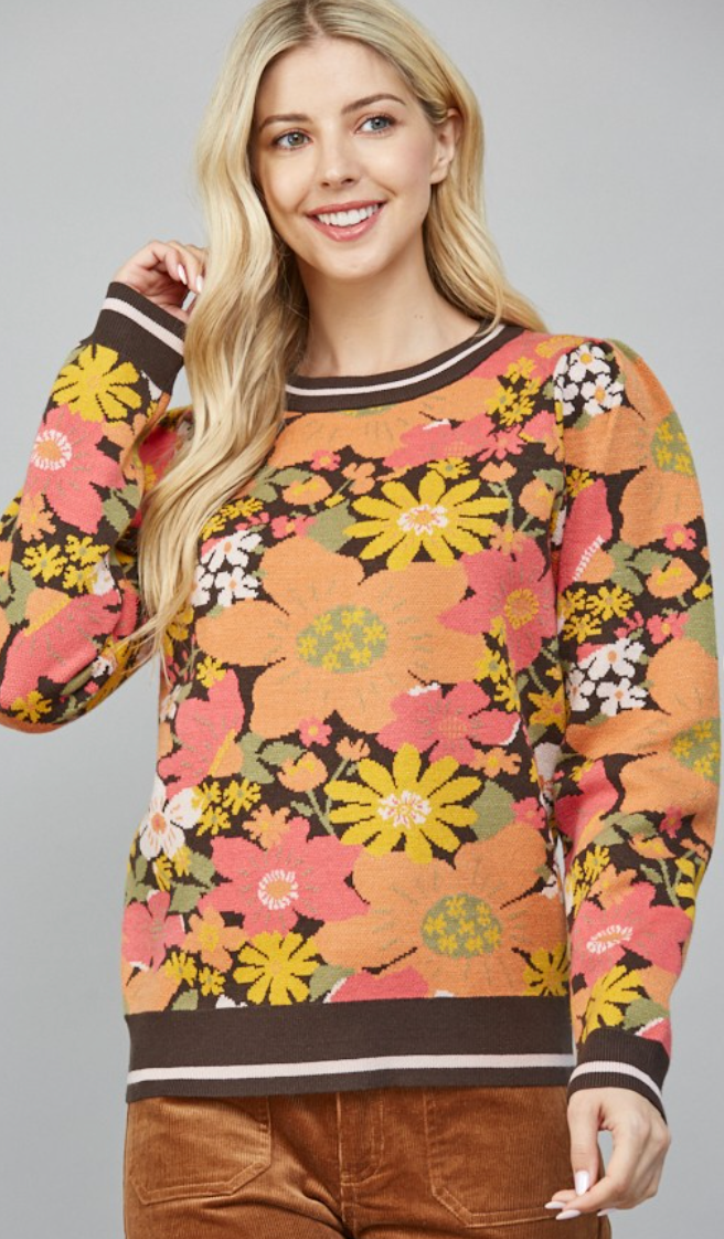 Natures Own Floral Sweater