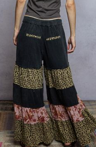 Fierce Wonders Leopard Pants - Black Multi