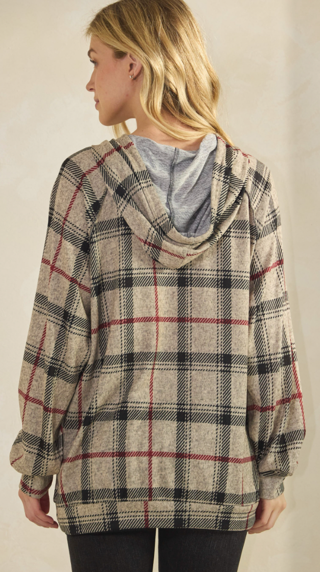 Wonders Of Love Plaid Hoodie