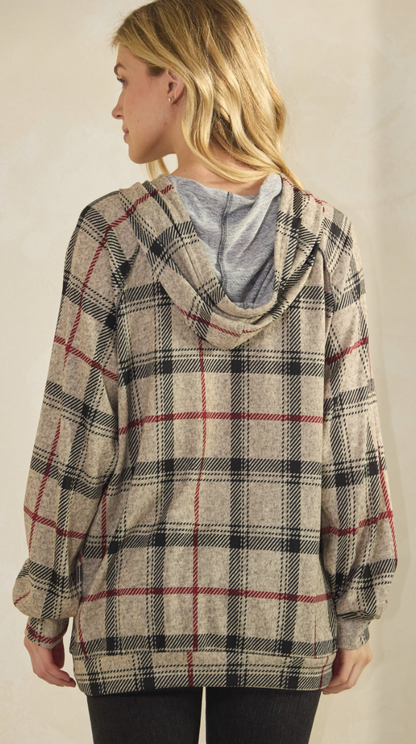 Wonders Of Love Plaid Hoodie