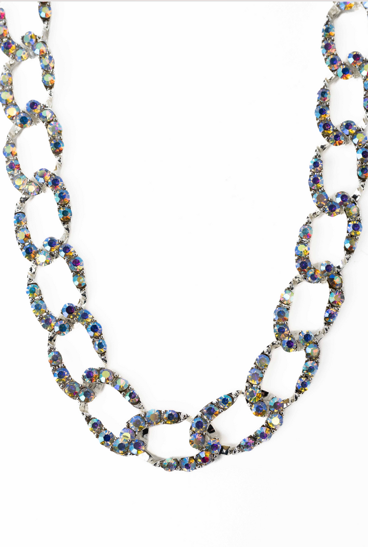 A Groovy Kind Of Love Necklace - Liquid Metallic Pearl White