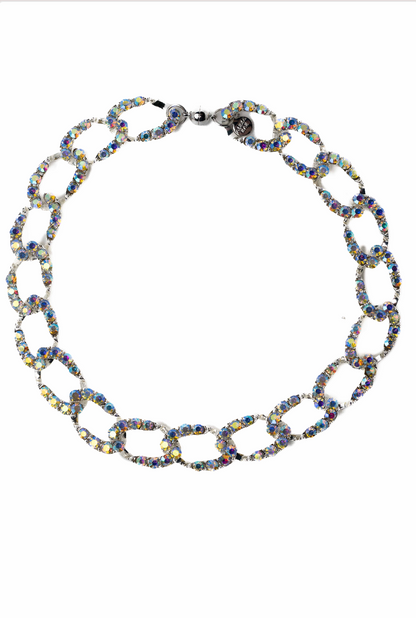 A Groovy Kind Of Love Necklace - Liquid Metallic Pearl White